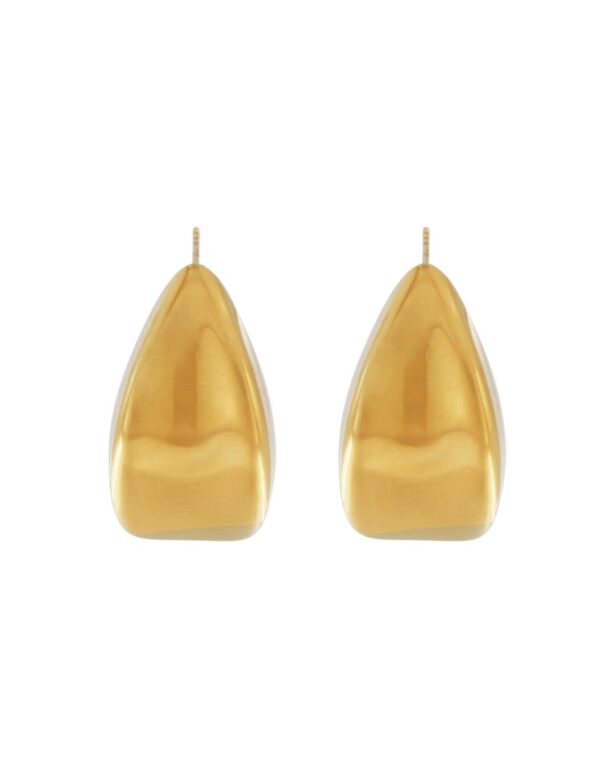 Courage 3D Mirror Statement øreringe - forgyldt