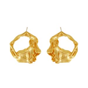 Courage Open Circle øreringe - forgyldt