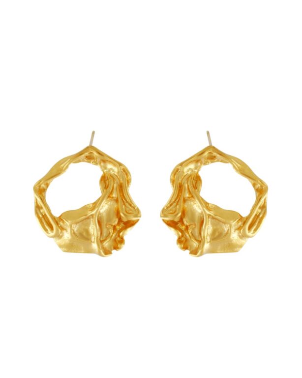 Courage Open Circle øreringe - forgyldt