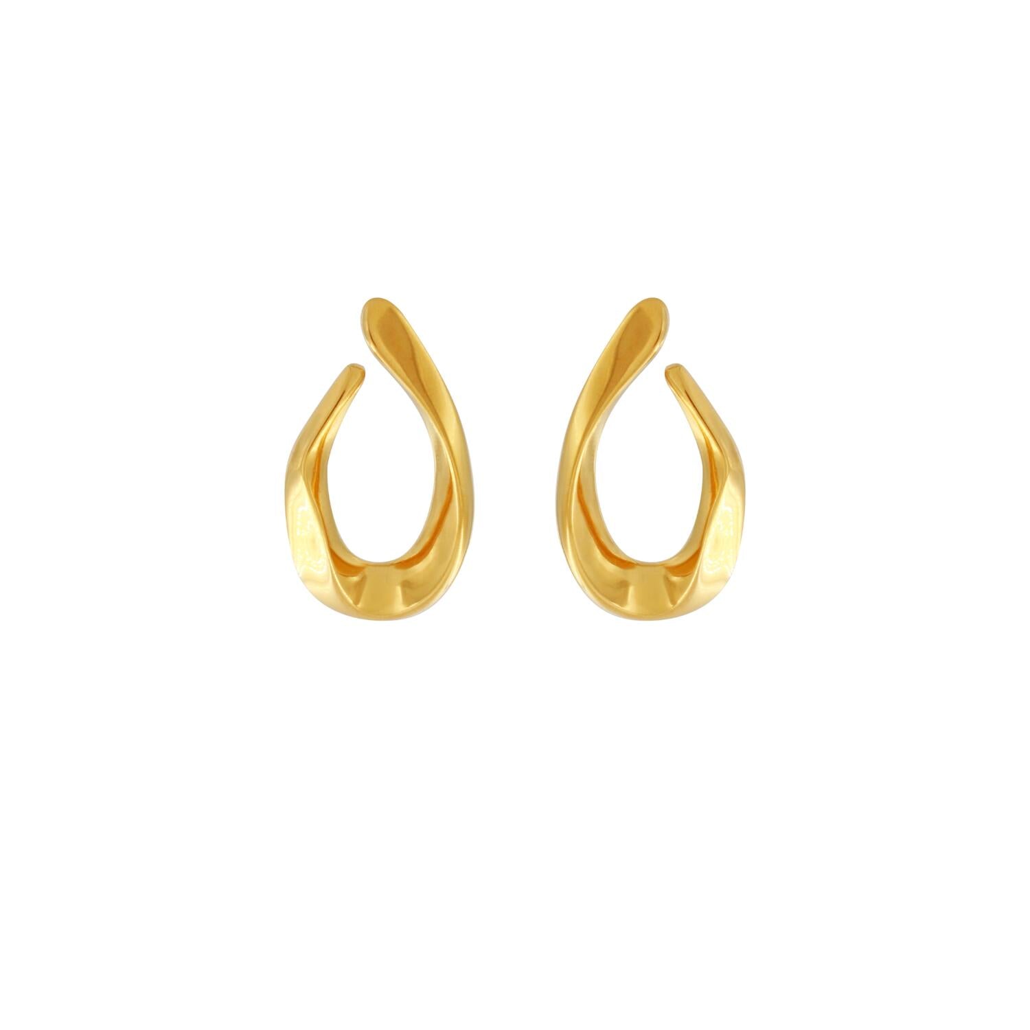 Courage V-form Statement ørestikker - forgyldt