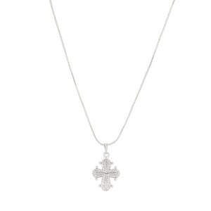 Dagmar korshalskæde, stor - sølvbelagt