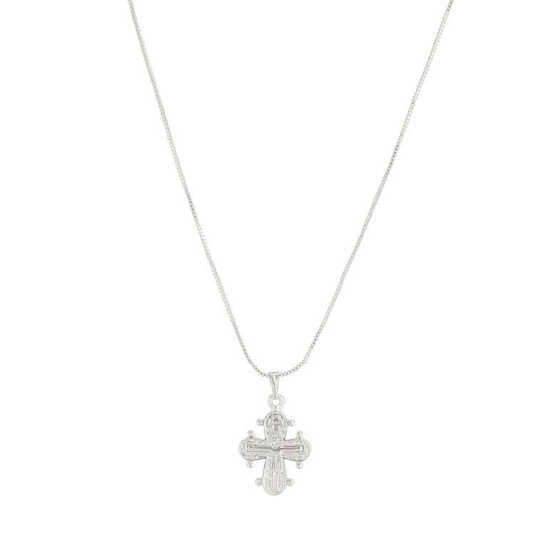 Dagmar korshalskæde, stor - sølvbelagt