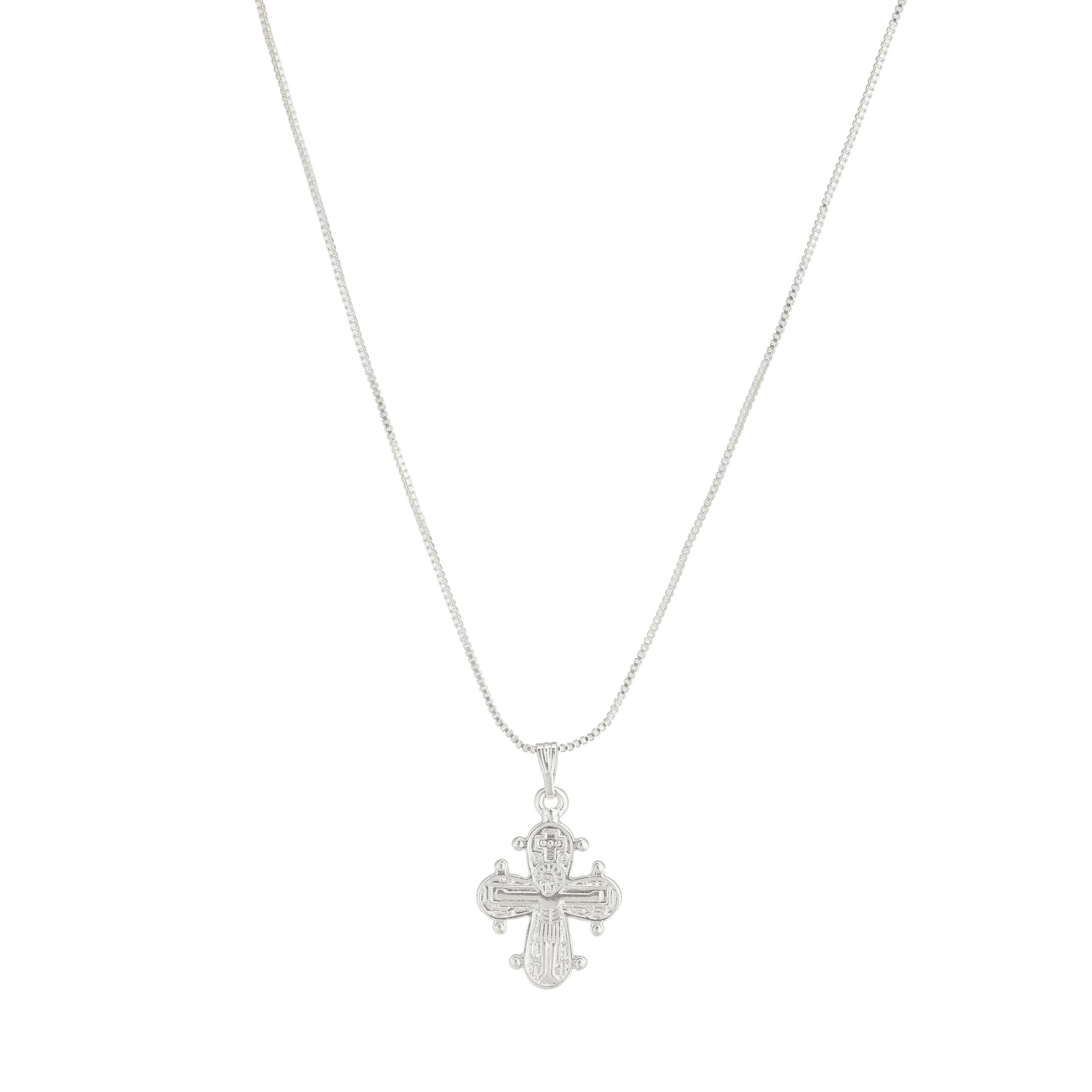 Dagmar korshalskæde, stor - sølvbelagt