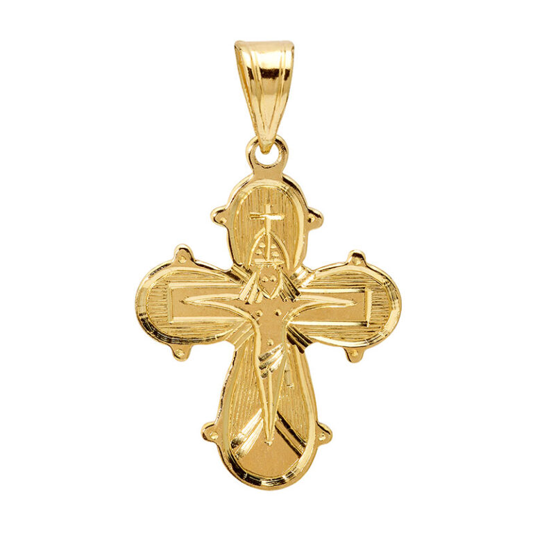 Dagmarkors håndgraveret i 8 kt rødguld, 20x17 mm