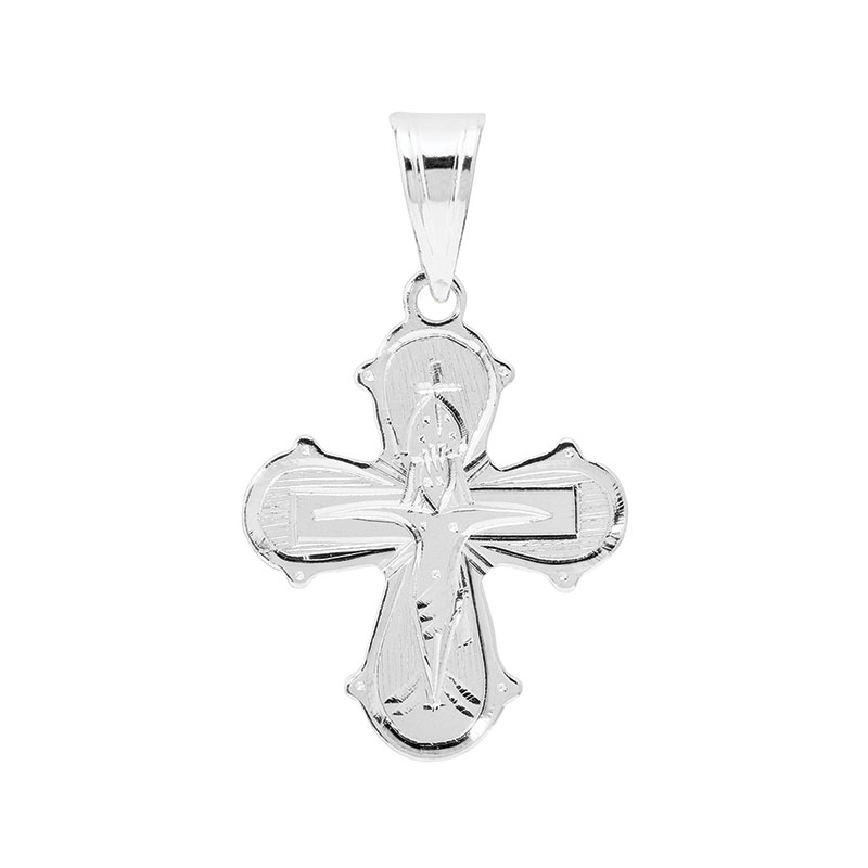 Dagmarkors håndgraveret i sølv, 17x15 mm