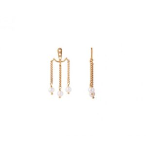 Dancing Three Pearls Behind Ear Ørering 1pc | Forgyldt Fra Stine A