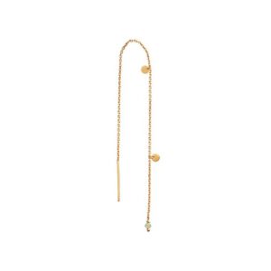 Dangling Petit Coin And Stone Earring Forgyldt 1pc | Peridot Fra Stine A