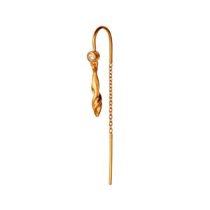 Dangling Petit Velvet Earring With Chain 1 Pc | Forgyldt Fra Stine A