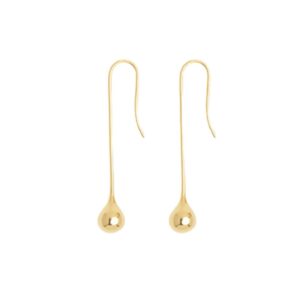 Datura Long Drop øreringe - forgyldt