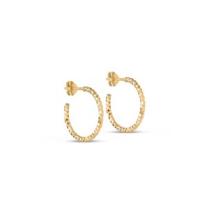 Diamond Cut Hoops Small | Forgyldt Fra Enamel Copenhagen