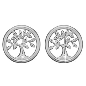 Diamond Tree of Life ørestikker sølv - 671-S57