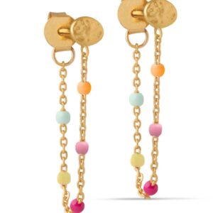 ENAMEL Copenhagen Øreringe - Lola - Rainbow Gold Colour