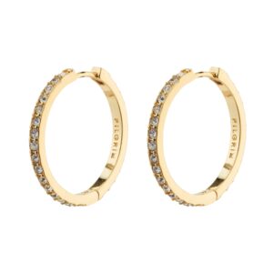 Ebna Crystal hoops, stor - forgyldt