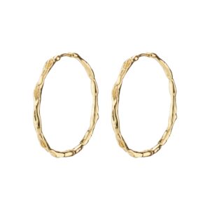 Eddy Organic Shaped hoops, maxi - forgyldt