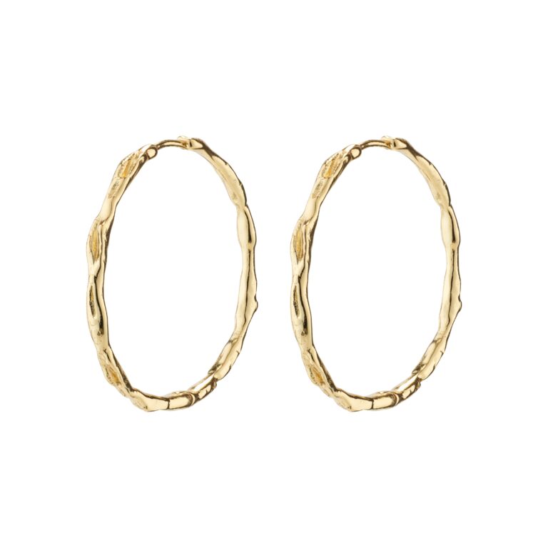 Eddy Organic Shaped hoops, maxi - forgyldt