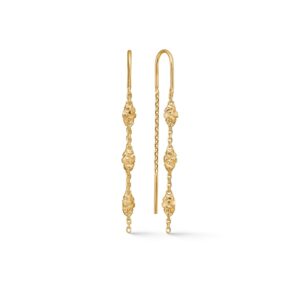 Element hængeøreringe - forgyldt