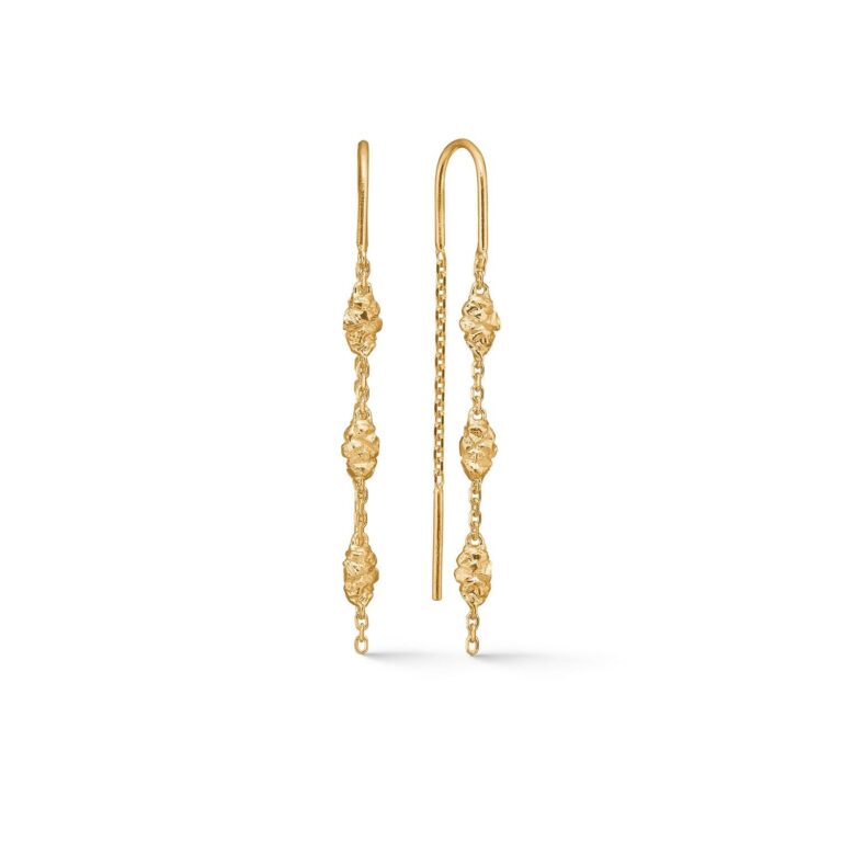 Element hængeøreringe - forgyldt