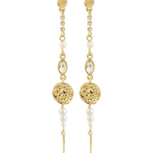 Fire hængeøreringe - forgyldt