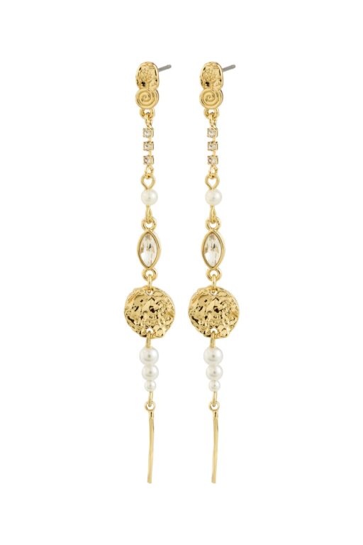 Fire hængeøreringe - forgyldt