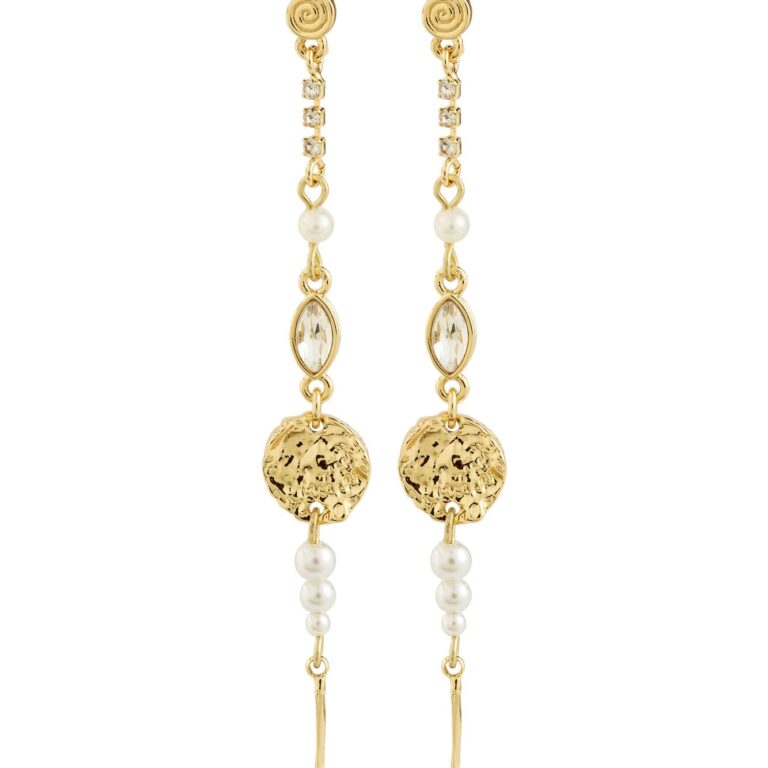 Fire hængeøreringe - forgyldt