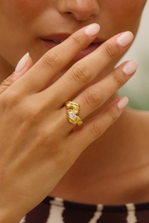 Flare Zebra ring - forgyldt