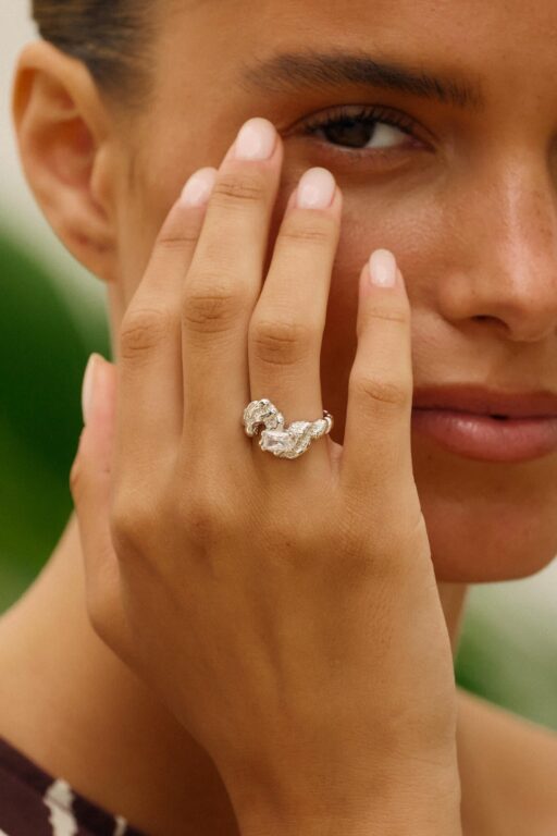 Flare Zebra ring - sølv