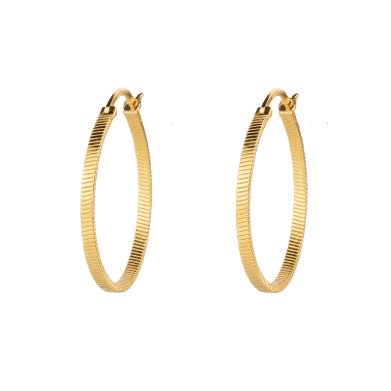 Fortune Teller hoops, L - forgyldt