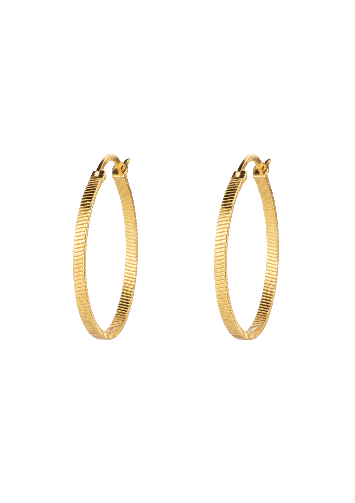 Fortune Teller Hoops L Forgylte Øreringe