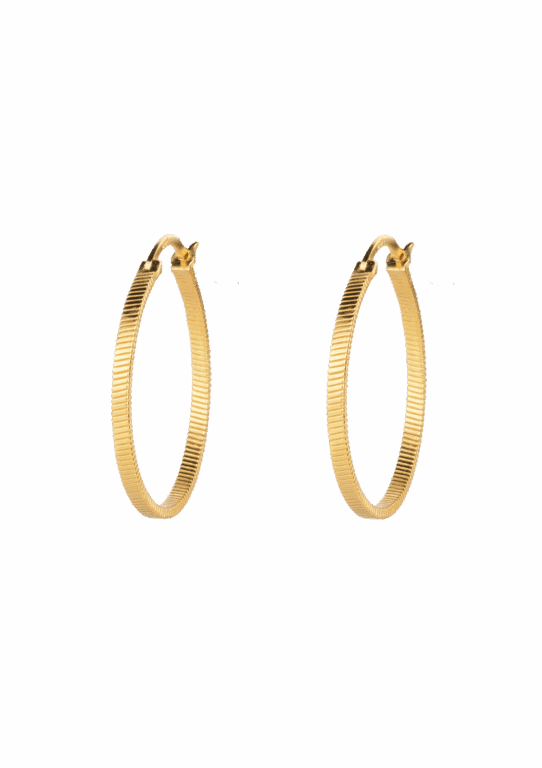 Fortune Teller hoops, L - forgyldt