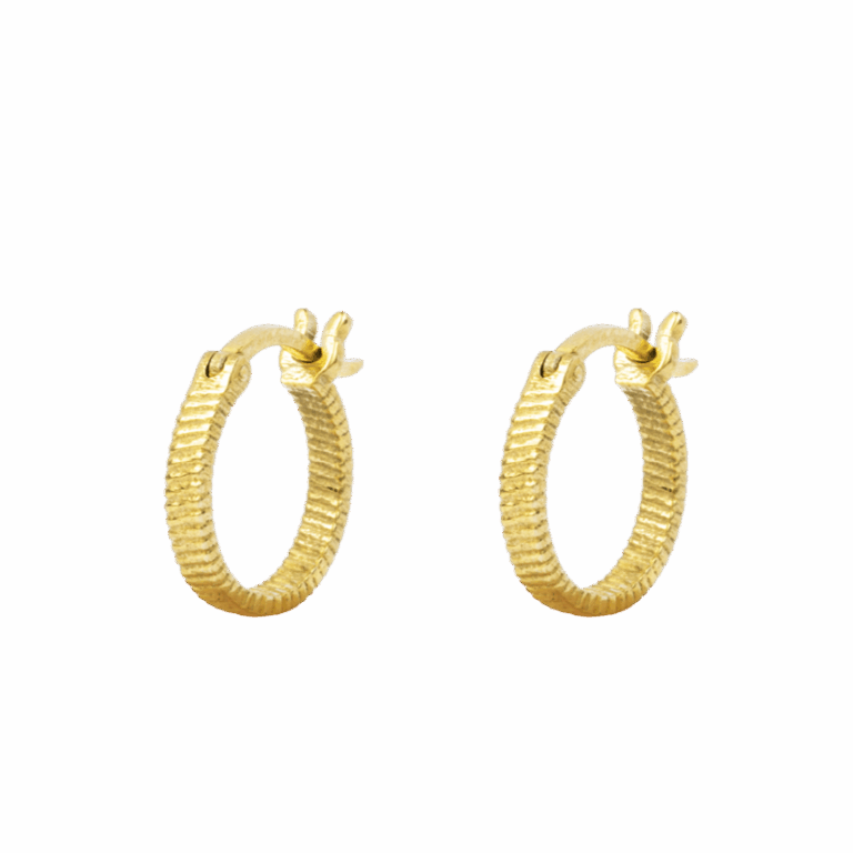 Fortune Teller hoops, forgyldt - Ø12 mm.