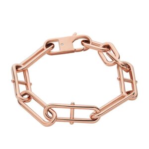 Fossil Heritage chunky armbånd i rosa stål