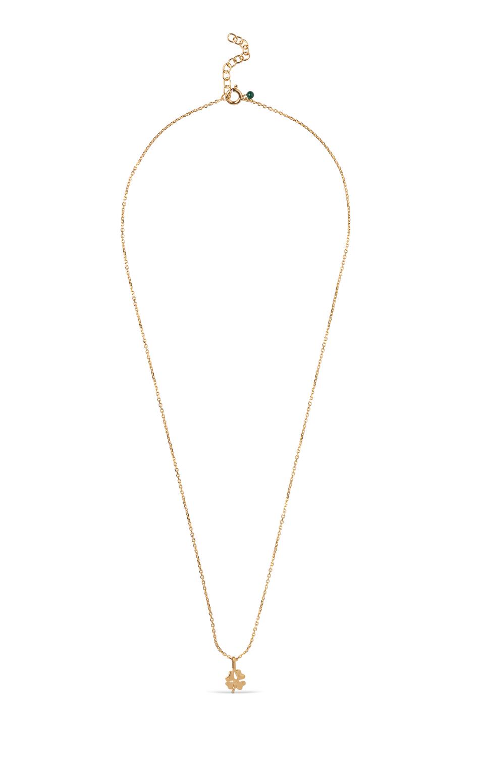 Four-Leaf Clover halskæde - forgyldt
