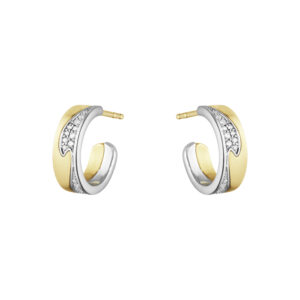 GEORG JENSEN FUSION ØRERING GULD MED BRILLANTER, LILLE