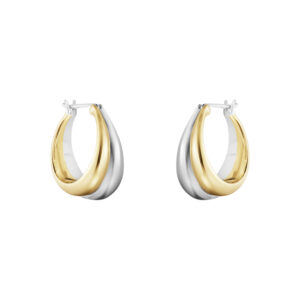 Georg Jensen Curve 501B (Guld og Sølv) Øreringe