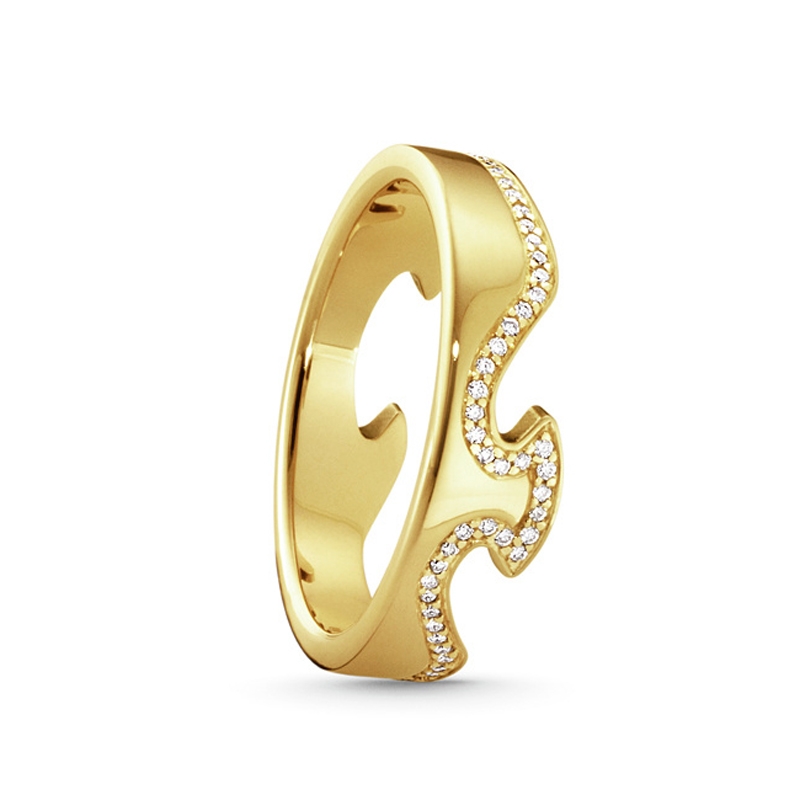 Georg Jensen Fusion endering 1371, 18 kt. rødguld med diamanter