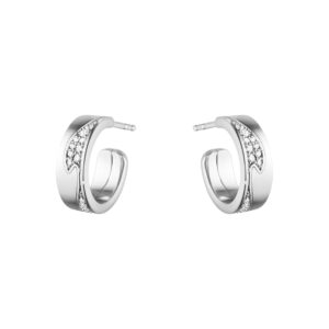Georg Jensen Fusion øreringe i 18 kt. hvidguld med brillanter
