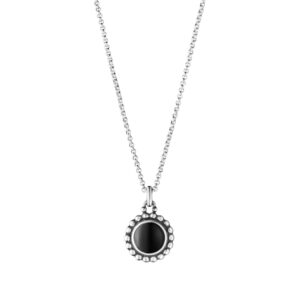 Georg Jensen Moonlight Blossom vedhæng 9A med sort onyx