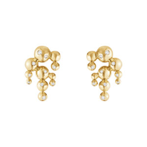 Georg Jensen Moonlight Grapes chandelier øreringe 1551J i 18 kt. guld 0.13 ct