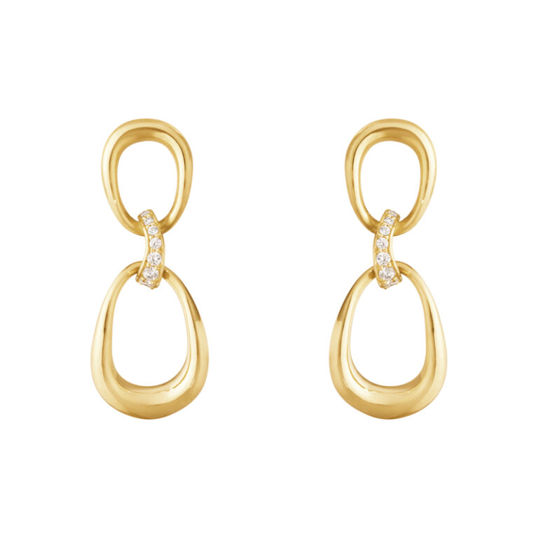 Georg Jensen Offspring 1433B øreringe i 18kt guld med diamant