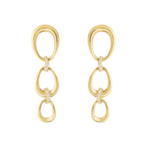 Georg Jensen Offspring 1433C øreringe i 18kt guld med diamant