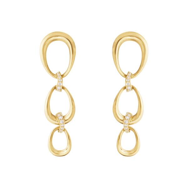 Georg Jensen Offspring 1433C øreringe i 18kt guld med diamant
