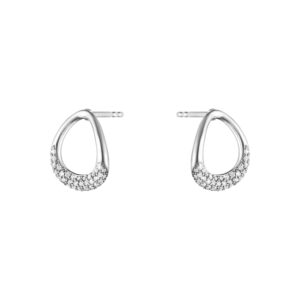 Georg Jensen Offspring ørestikker i sølv med diamanter