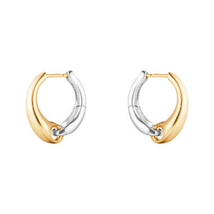 Georg Jensen Reflect stor ørering 652B i sølv og 18 kt guld