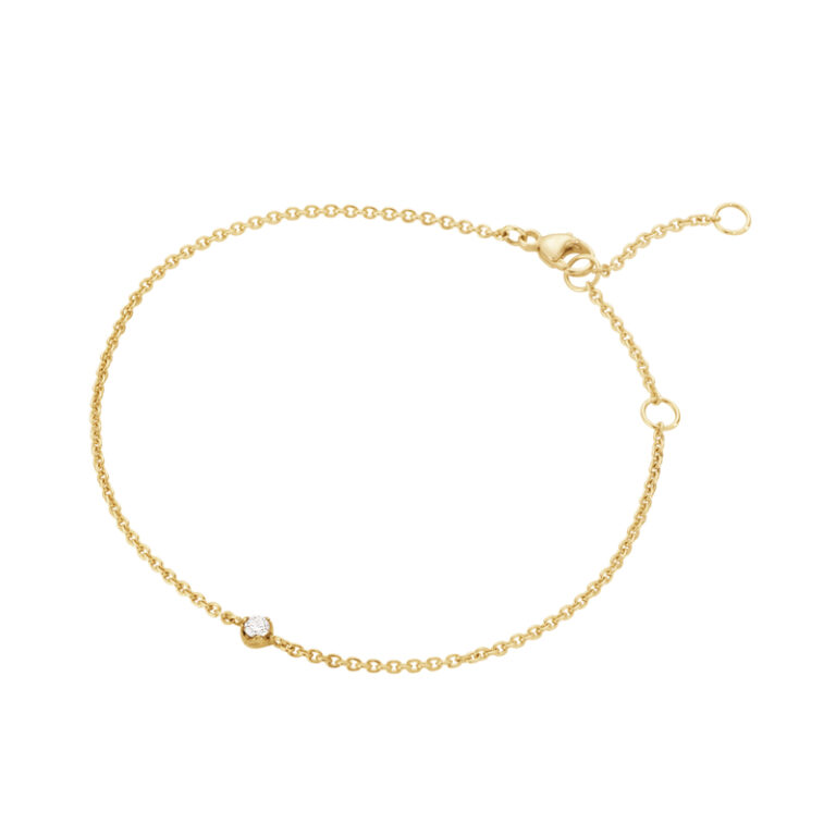 Georg Jensen Signatur Diamond 18 kt. guld armbånd med brillant 0,05ct