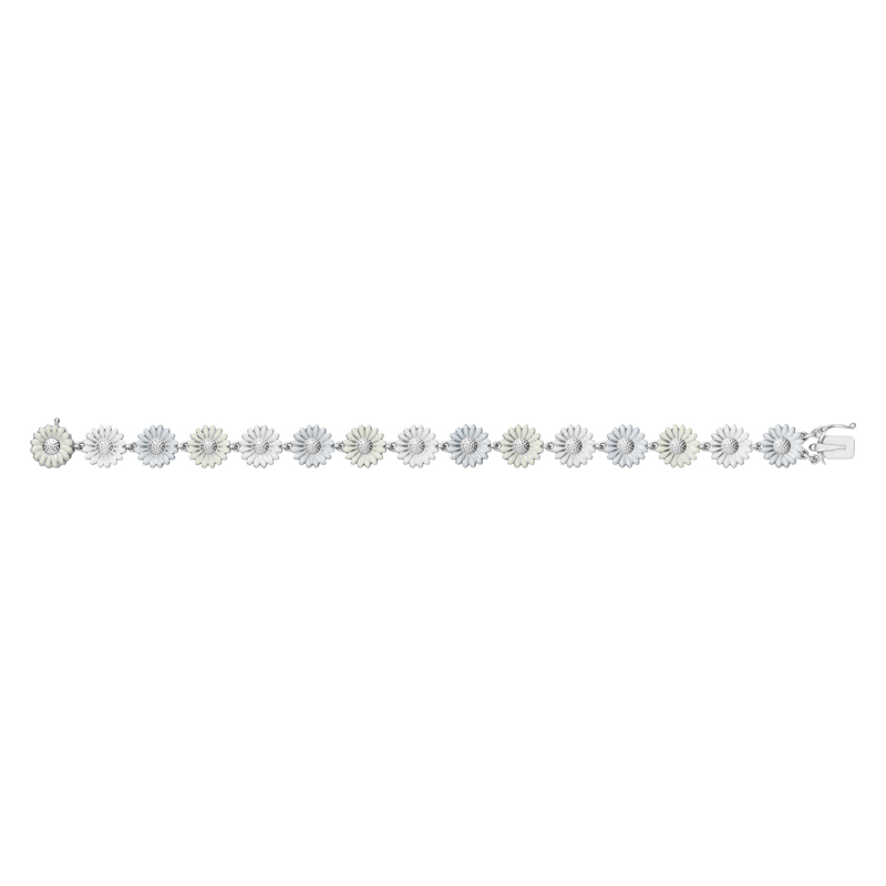 Georg Jensen x Stine Goya Daisy Marguerit armbånd, hvid/beige