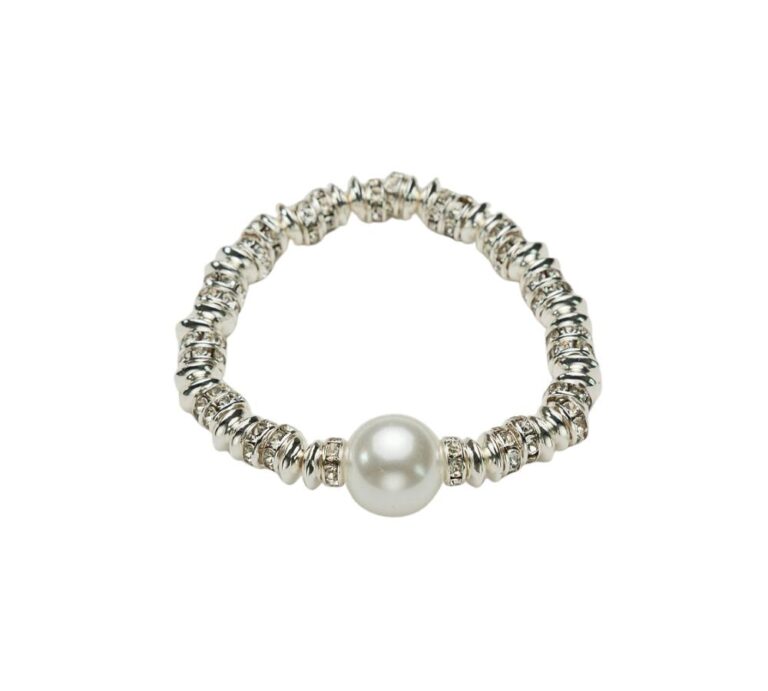 Glow Elastic Big armbånd - sølvfarvet