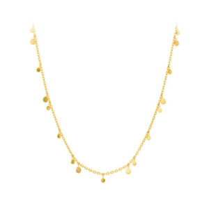 Glow halskæde - forgyldt
