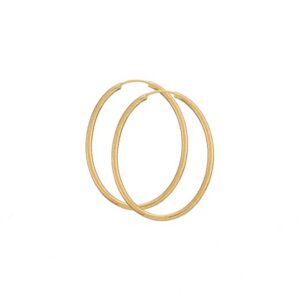 Guld Creoler - Oval 30x40 - 8 kt