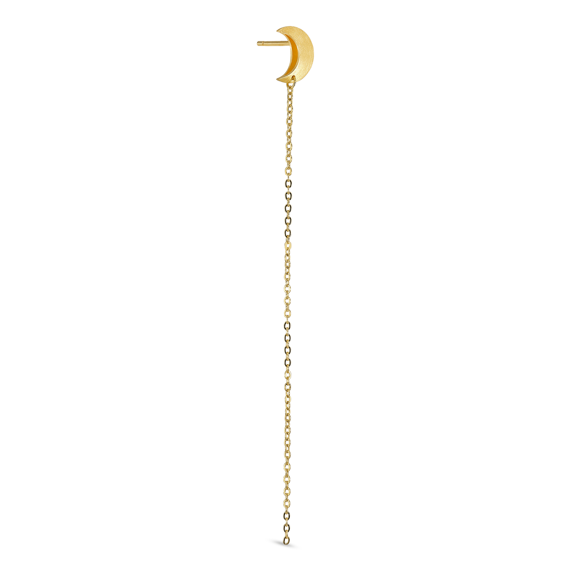Half Moon Chain ørestik - forgyldt