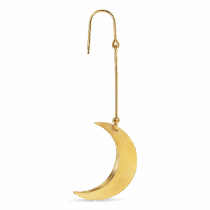 Half Moon hængeørering - forgyldt